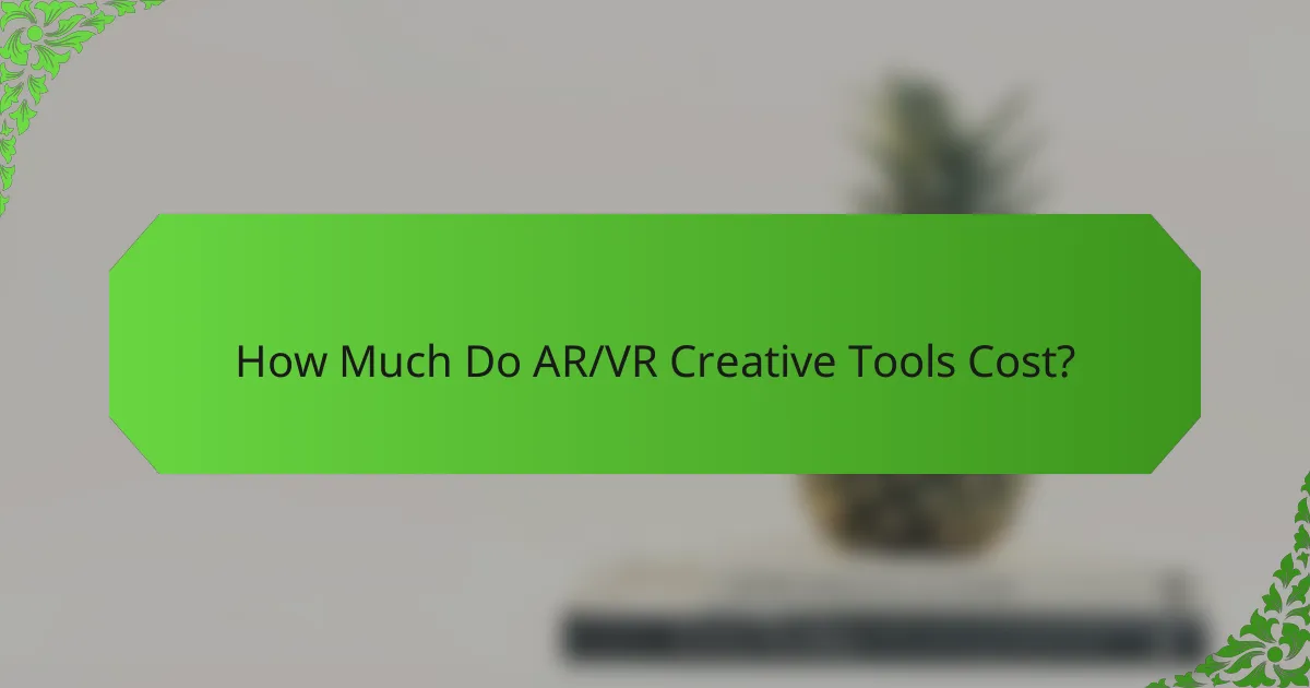 How Much Do AR/VR Creative Tools Cost?